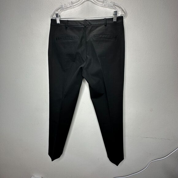 Club Monaco Jet Black Pressed Front Crease Straight Leg Trouser Pant Pockets 8 - Picture 5 of 10